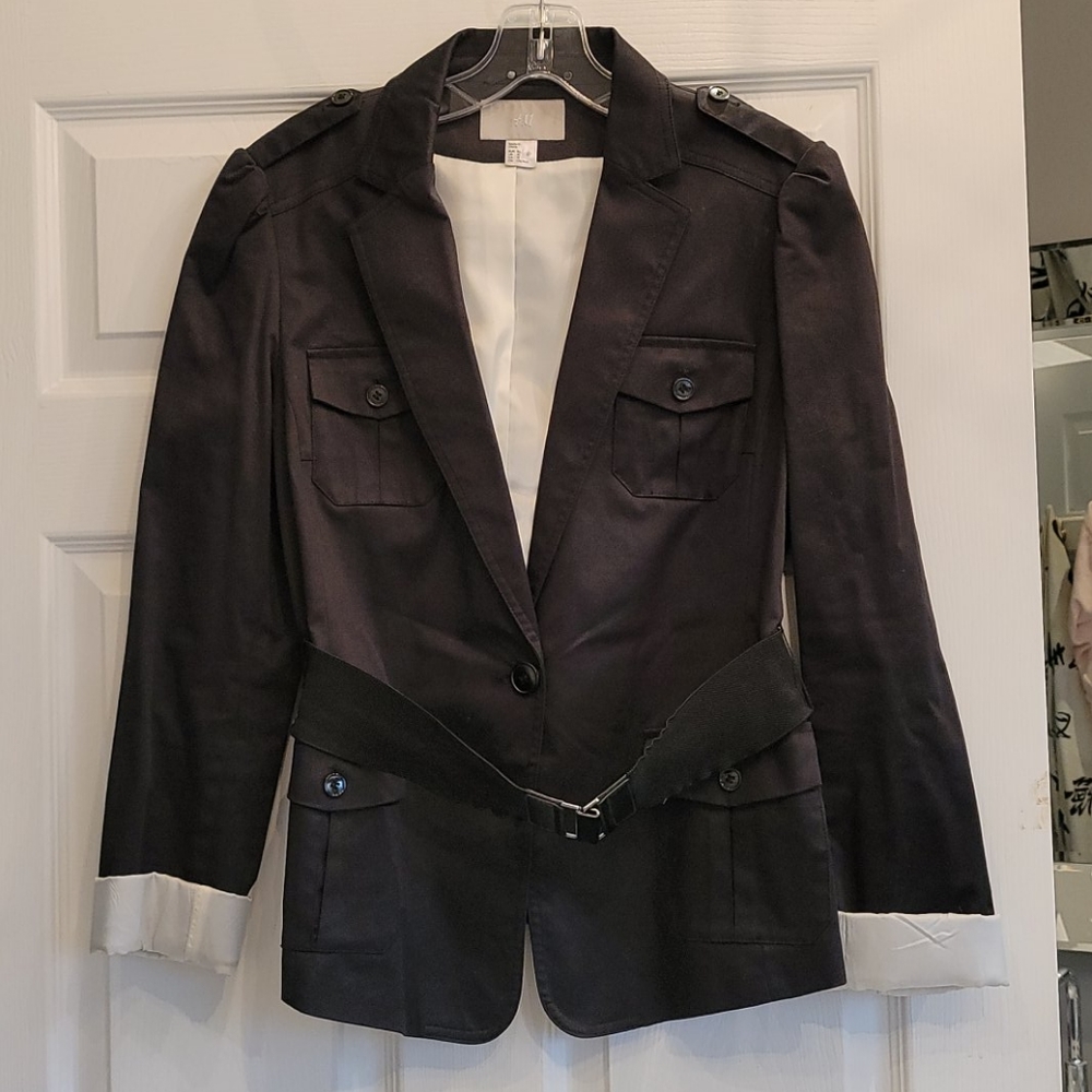 H&M black blazer size 12